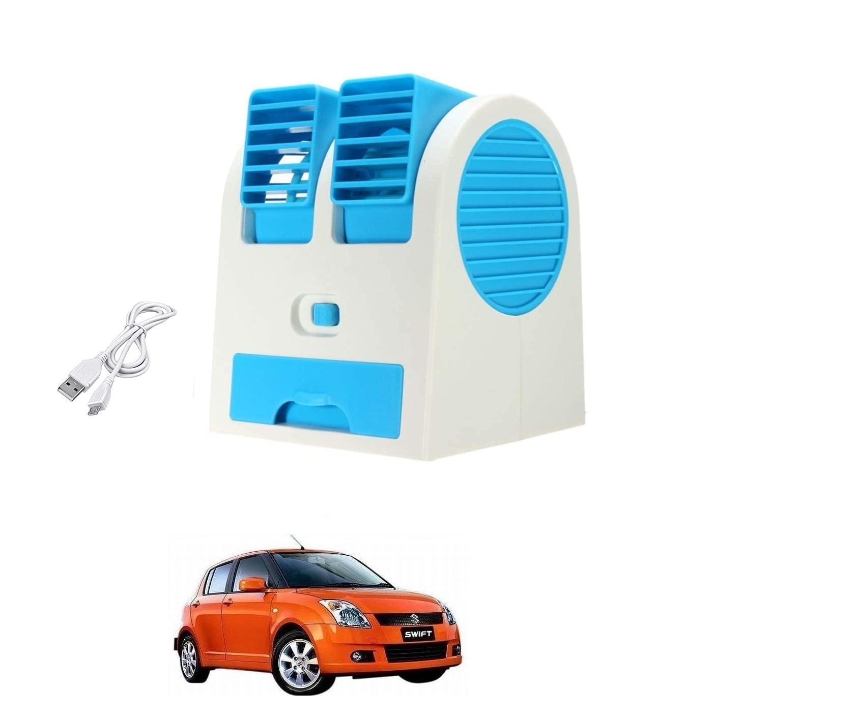 AUTOADDICT Auto Addict Car FAN Mini AC USB/Battery Operated Mini Water Car Fan Air Cooler Dual with Ice Chamber For Maruti Suzuki Swift Old Type-1 (2005-2011) (B0C1P6GZYV) Amazon Price History, Amazon Price Tracker
