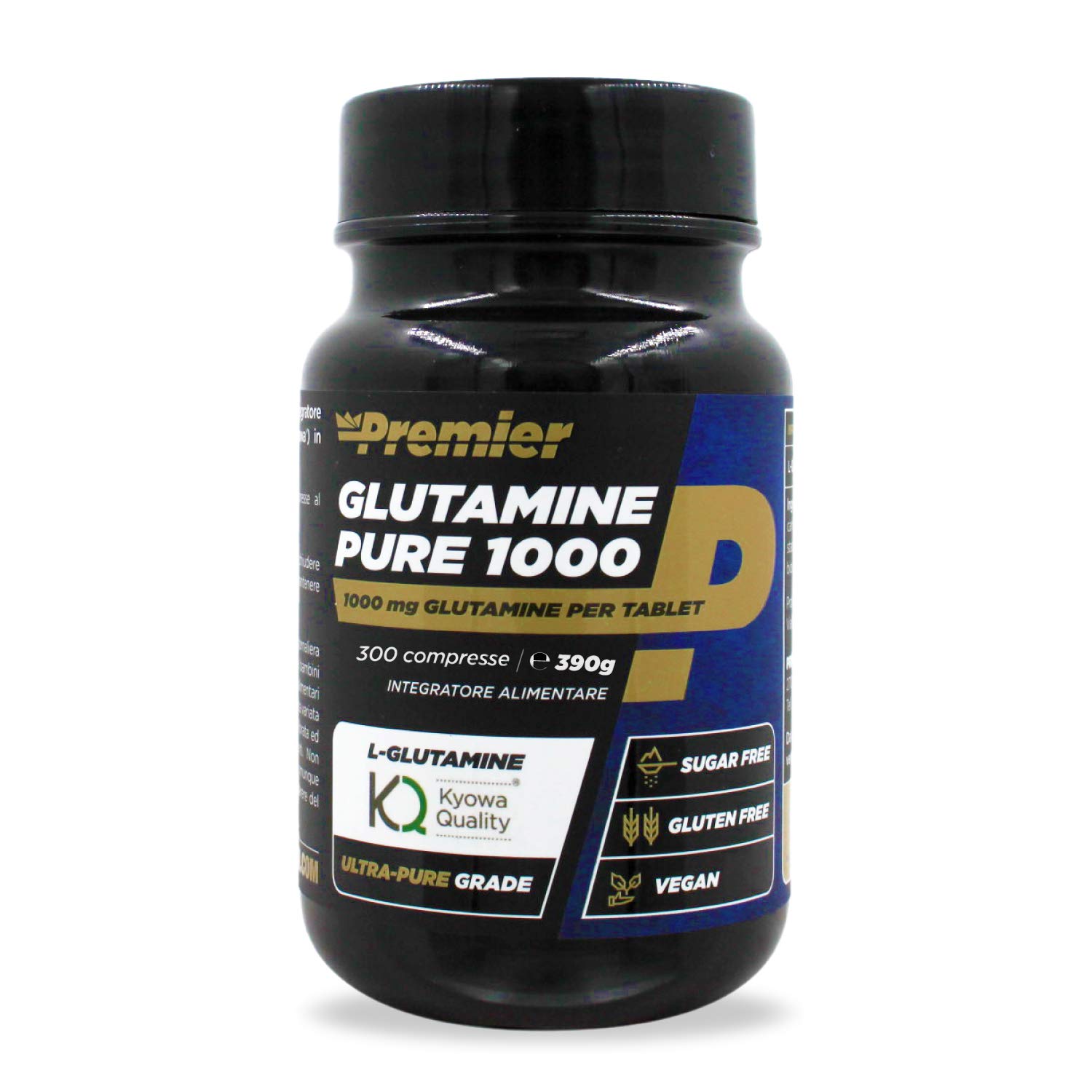 Premier Integratori Glutamine Pure 1000 | L-Glutammina (KYOWA®) in compresse - qualità top (300 compresse)