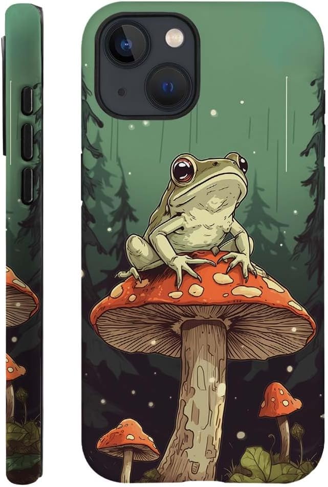 SEized Case Compatible with for iPhone 14,Frog Mushroom Phone Case for Girl Women Boy Men,Durable Protection Case for iPhone 14
