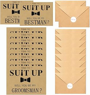 Wedding Cards Groomsmen Cards Set of 10 With Envelopes Funny Groomsman Proposal Gifts For Wedding Supplies