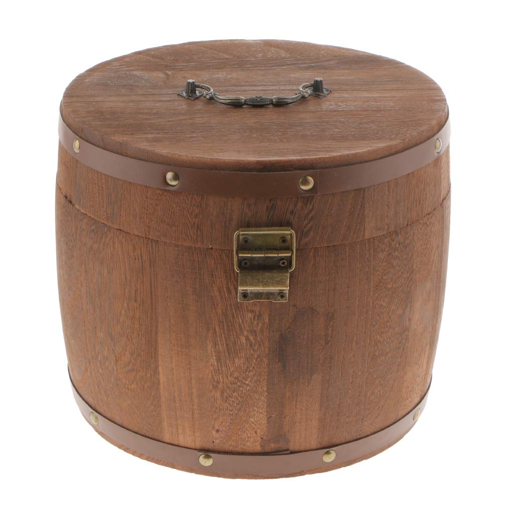 Großes Teefass Aus Holz, Küchenaufbewahrungsbehälter für Losen Tee, Mehl, Kaffee, Bohnen Und Konserven, L