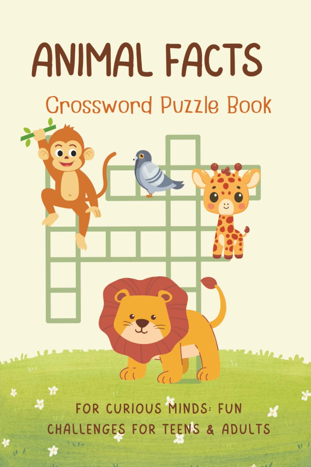 Animal Facts Crossword Puzzle Book: Crossword Puzzles with Easy-to-Read Print about Animal Facts, Wildlife, Nature and More | 6x9 Inches, 120 Pages | ... Teens, Adults, Vacations and Brain Fun