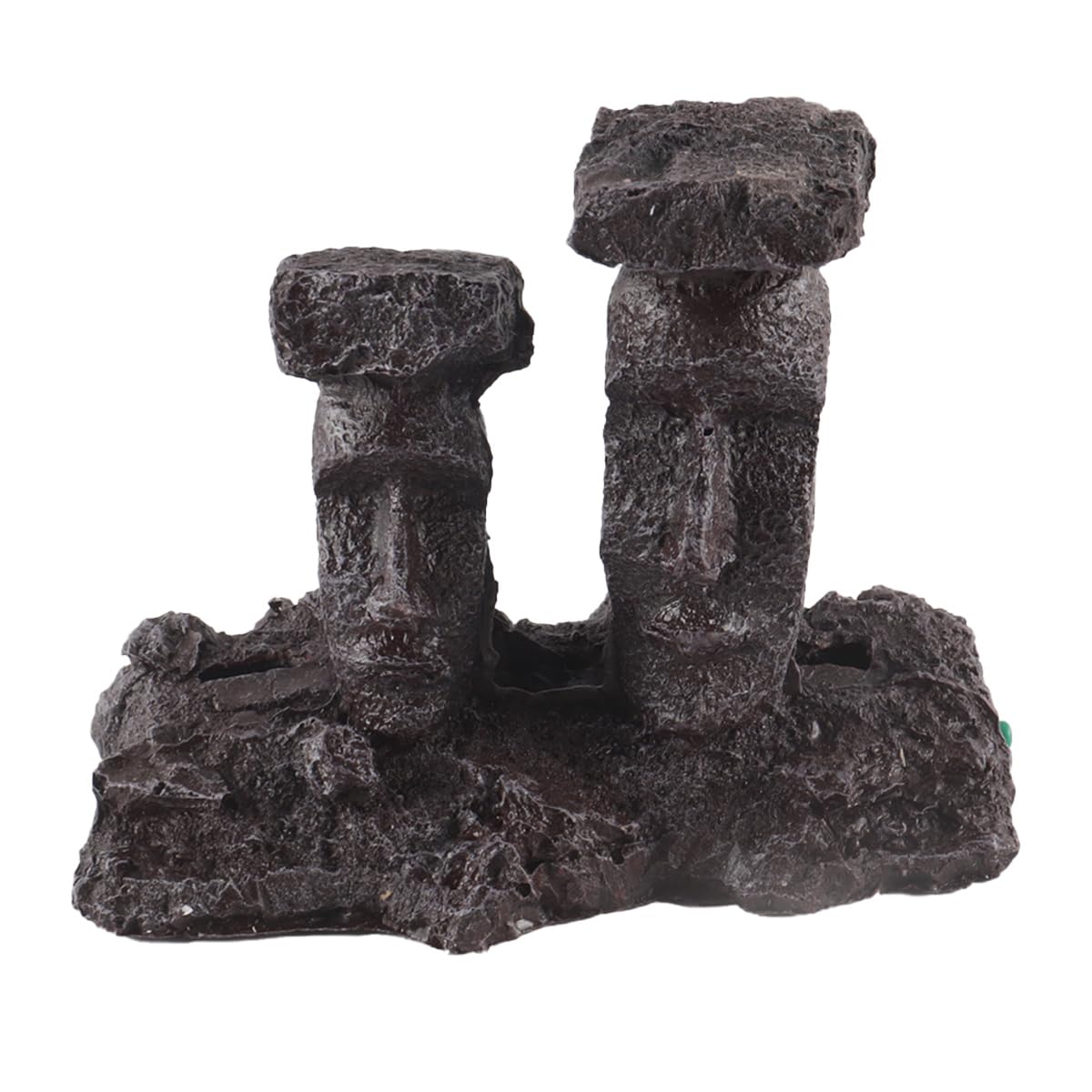 WANGCL Small-Size Aquarium Air Stone Decor β Grey Easter Island Moai Statue, Fish Hide & Tank Ornament