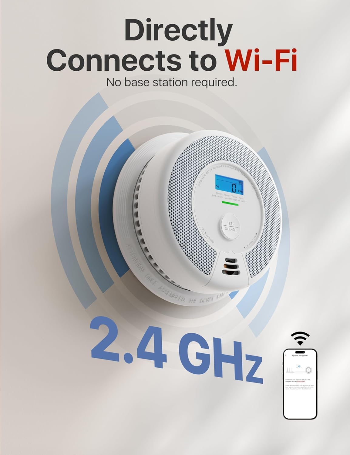 X-Sense Rilevatore di fumo intelligente, combinazione di rilevatore di monossido di carbonio, batteria sostituibile, rilevatore di fumo e monossido di carbonio, notifiche di applicazione in tempo