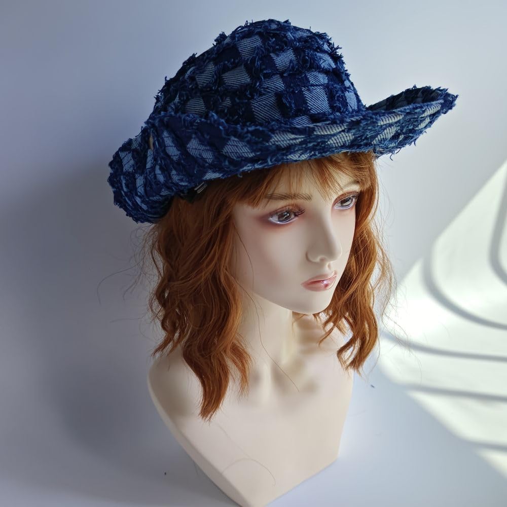 Denim Bucket Hat for Women Summer Sun Hat Beach Cap Mens Womens Bucket Hat for Travel - Image 6