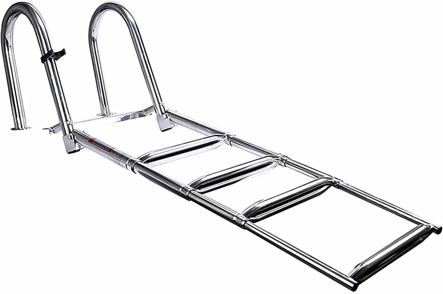 Ladders,Telescoping Rear Entry Boat Ladder Stainless Steel Extension Dock Ladder Folding Stainless Platform Pontoon Ladder for Swim Pool