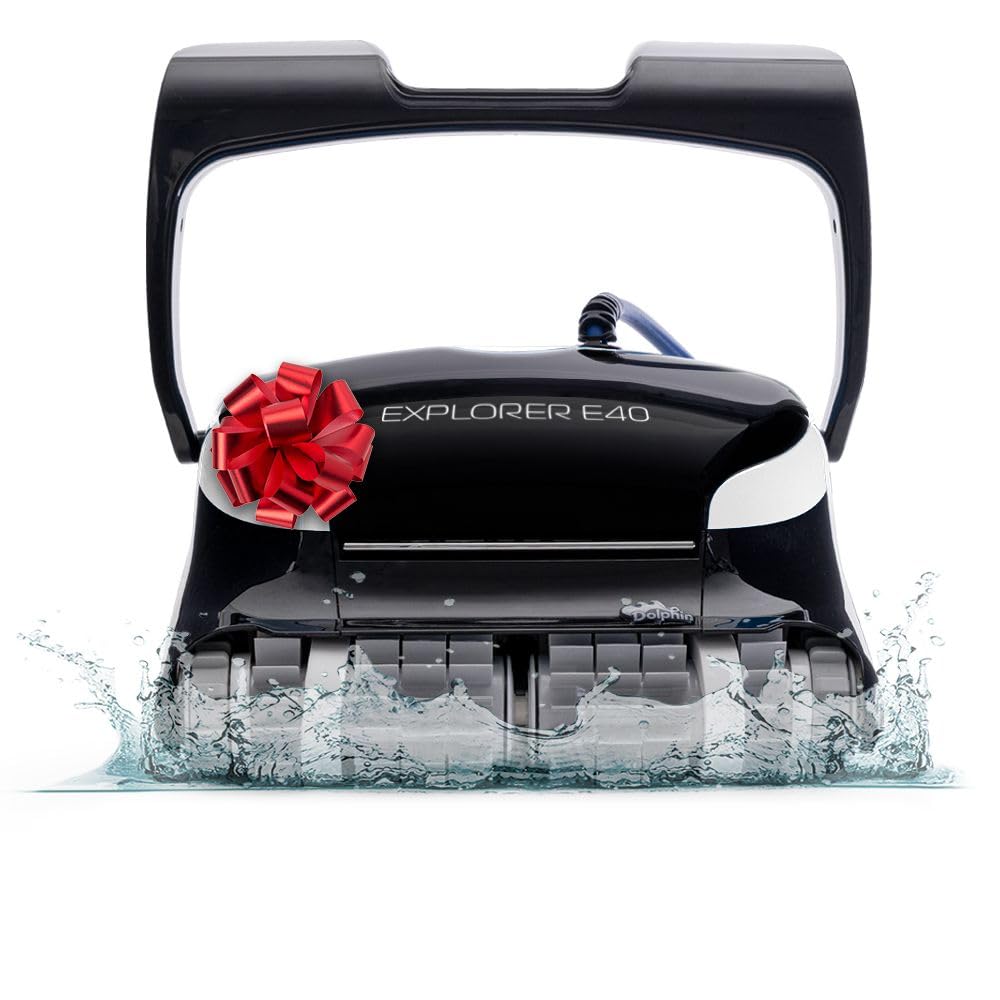 Dolphin Explorer E40 Automatic Robotic Pool Vacuum Cleaner with Wi-Fi, Wall Climbing Capability, Waterline Scrubber Brush, Ideal for Inground Pools up to 50 FT in Length