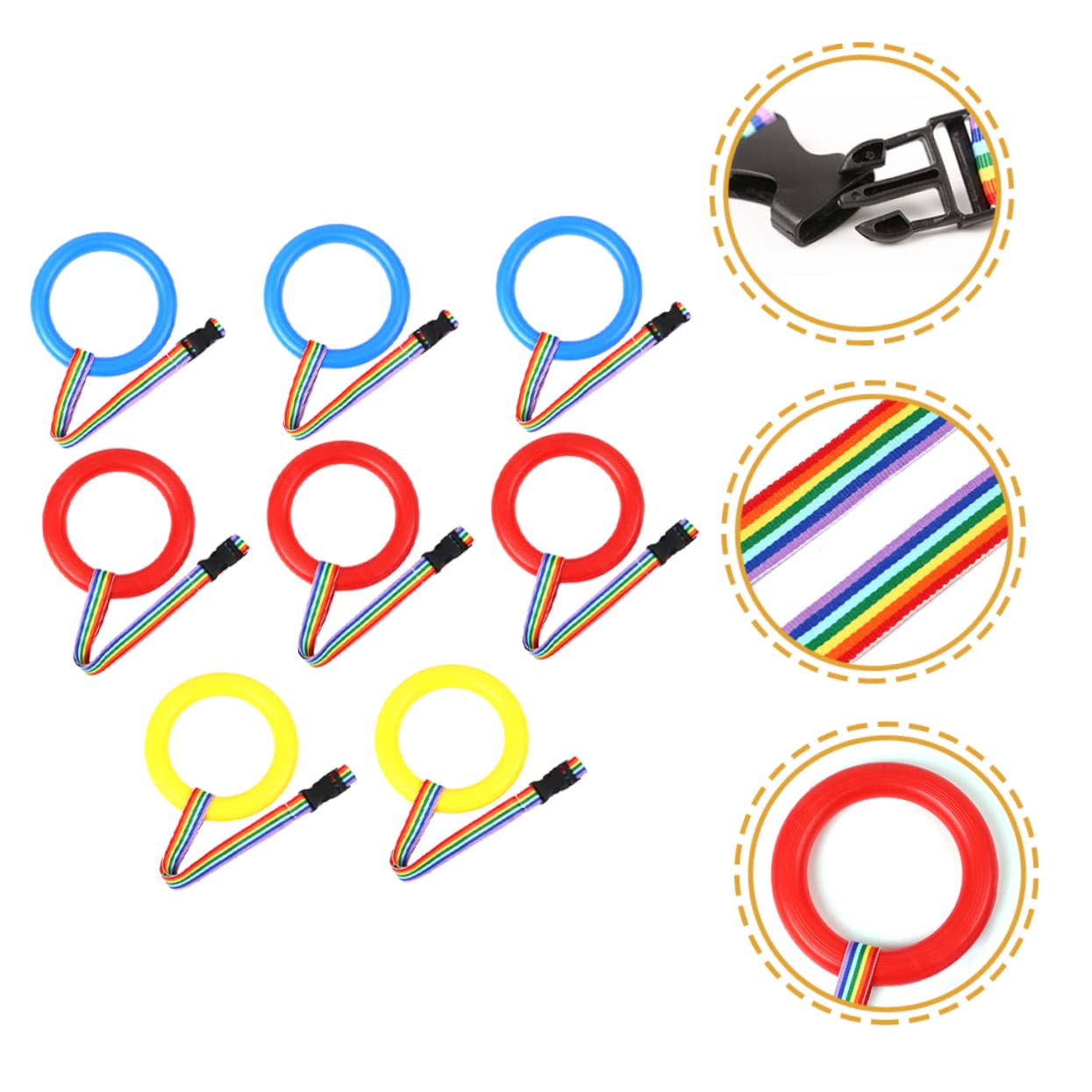 ifundom Detachable Walking Rope Set for Boys and Girls 8 Pieces Child Leash Preschool Safety Harness Anti-Lost Traction Rope Random