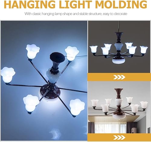 Miniatura 3 de Yardwe Decoraciones para Salas De Casa Lámpara de Techo Pequeña Modelo Mini Lámpara de Techo Apliques de Pared Modelo de Luz Miniatura Modelo