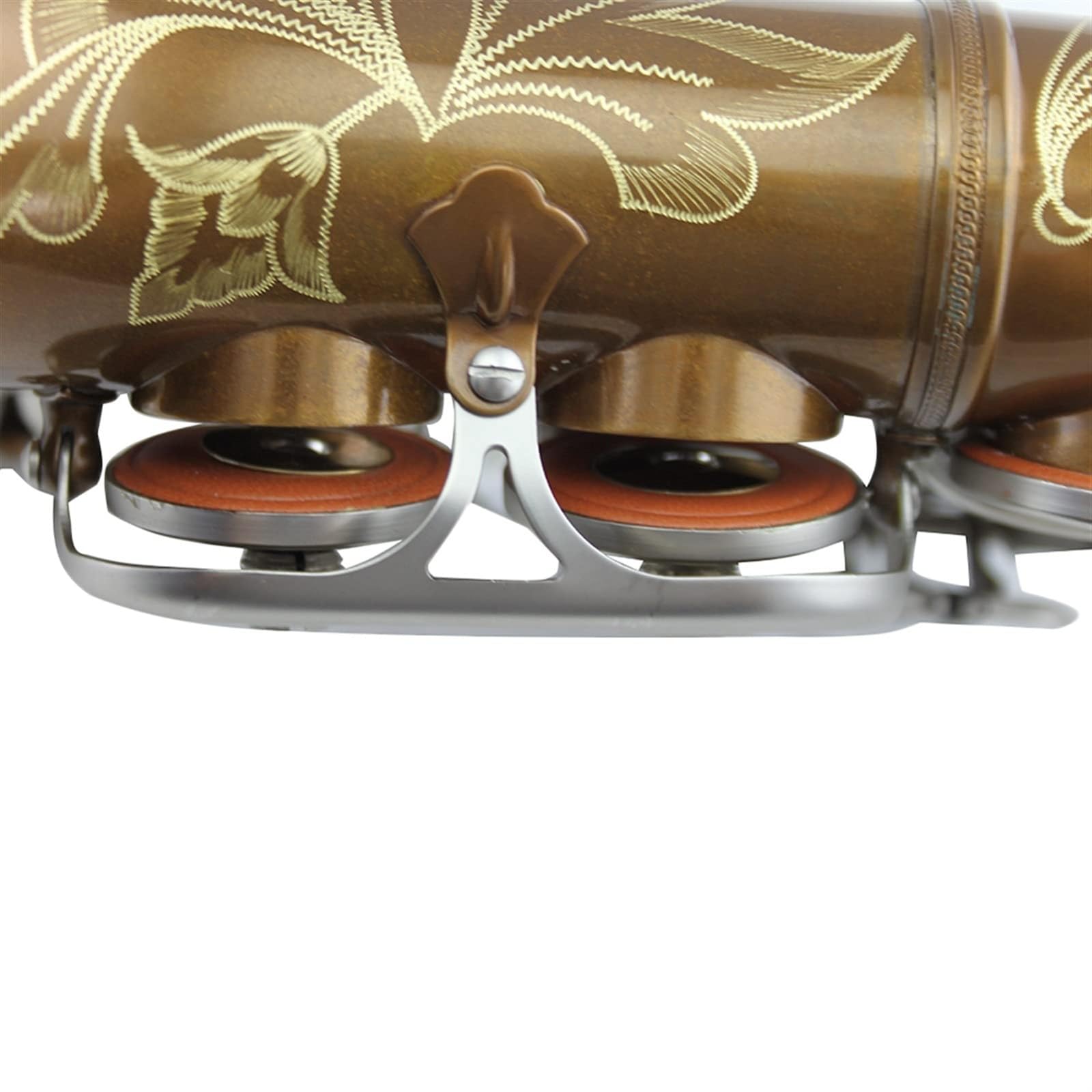 Sax Instruments Corpo in Nichel Antico Chiave placcata in Nichel Satinato Sassofono Soprano Curvo Sax