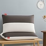 Zinnia Universal Height Hollow Fiber Sleeping Pillow with Dual Color Design | Set of 2 (White and Grey, 27 X 16 Inch or 45 X 70 CM)
