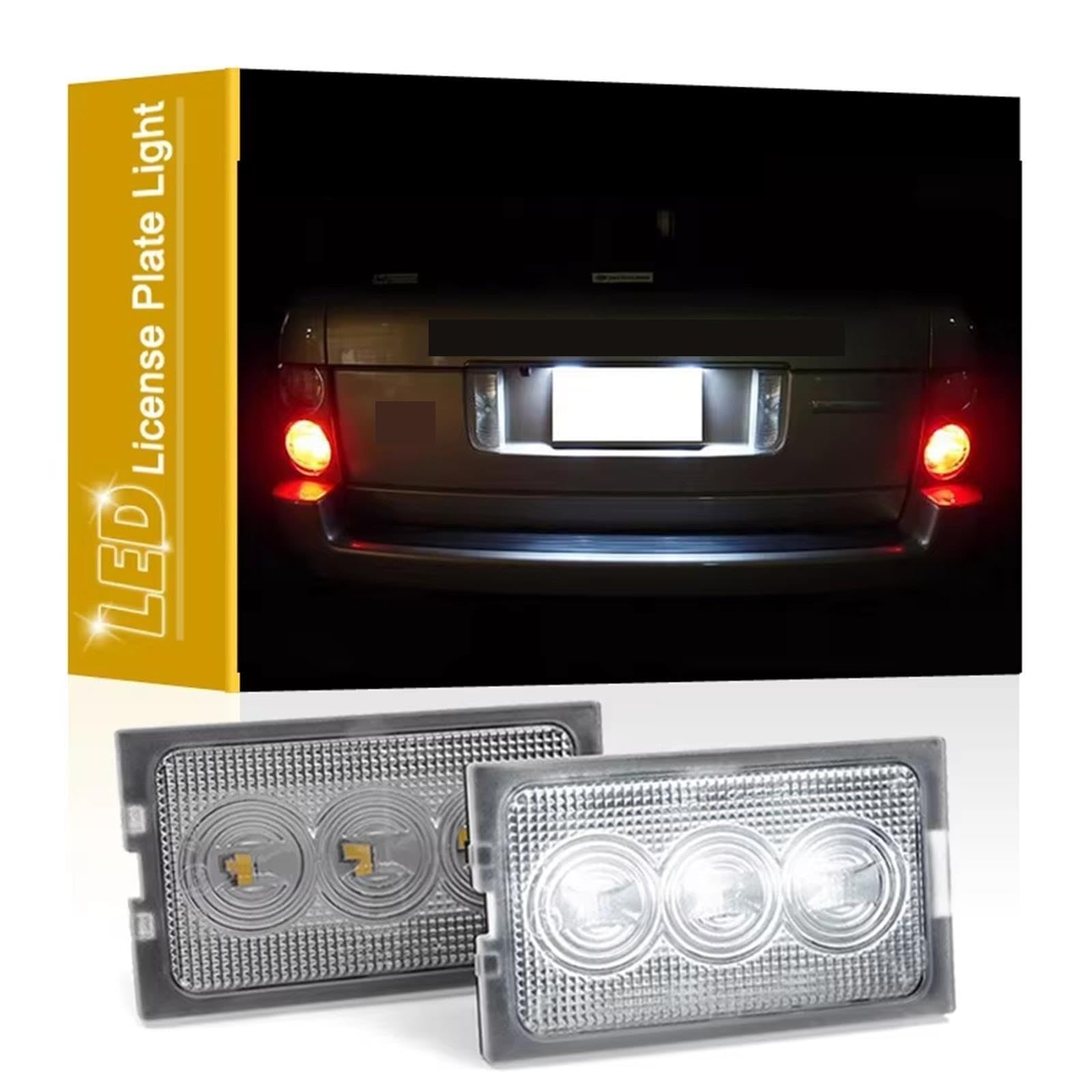 Luci Targa Auto Per Land Per Rover Per Discovery 3 4 12V Lampada Targa A LED Gruppo Luce Bianca