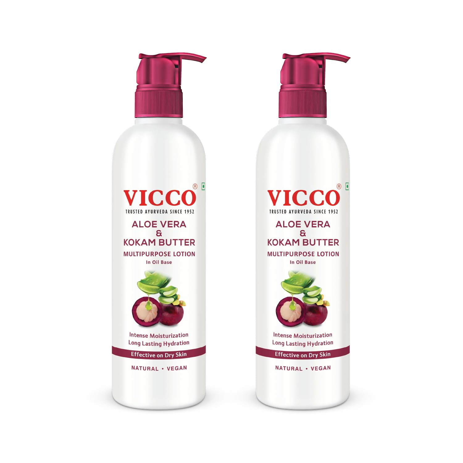 Vicco Aloe Vera & Kokum Butter Multipurpose Lotion I Intensive Hydration I Skin Repair & Elasticity Boosting Formula I Non-Clogging & Fast-Absorbing | 50ml | Pack of 2-image-6
