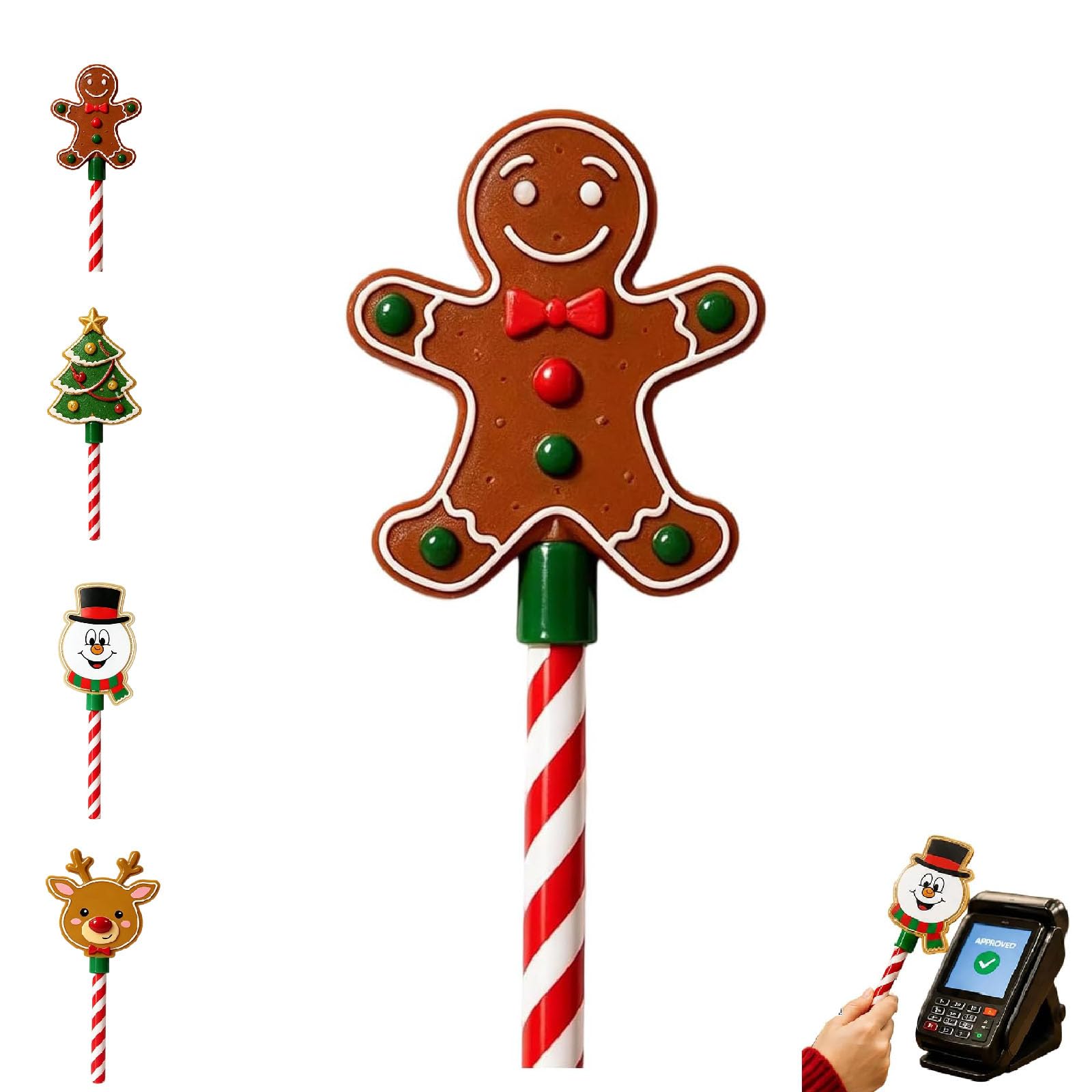 Credit Card Wand, Christmas Tree Tap-to-Pay Wand, Card Reader Payment (A)