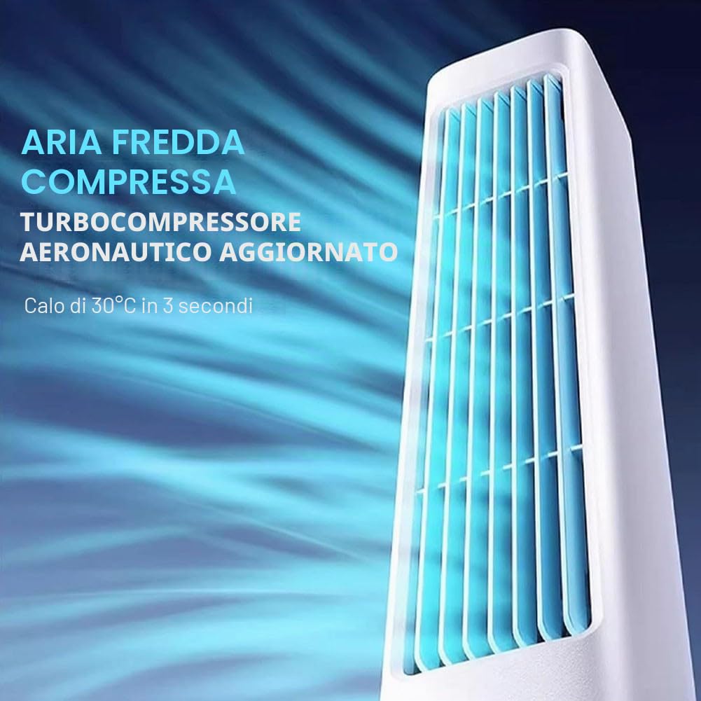 Lecreatekit Condizionatore d'aria portatile da parete con installazione wireless, senza bisogno di fori, adatto per casa e ufficio, risparmio energetico e telecomando (B)