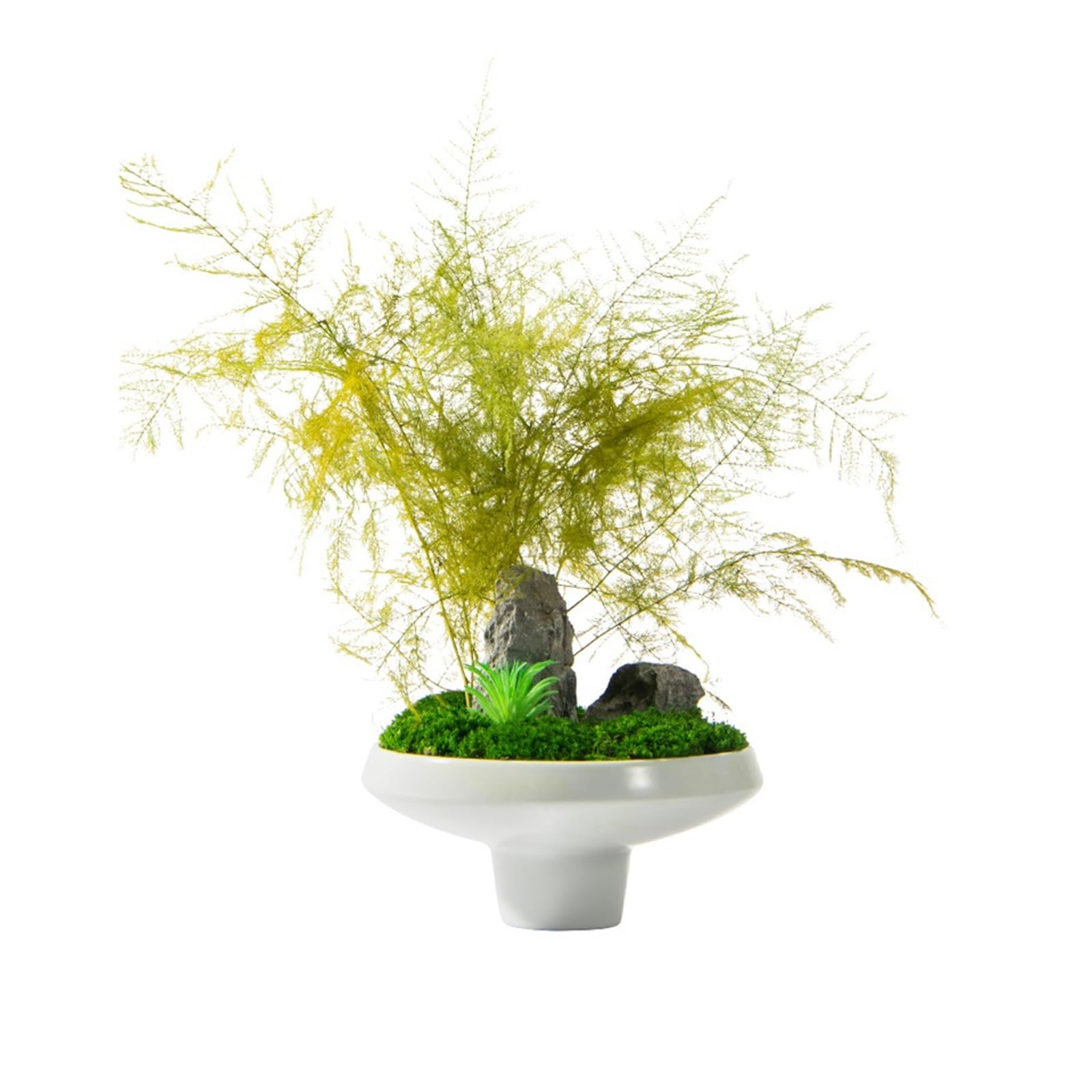 DFGHNBVC Simulation Tree Potted Plant Zen Simulated Flower Art Teahouse Tea Room Study Room Coffee Table Entrance Decoration Indoor Artificial Plants Artificial Bonsai Tree