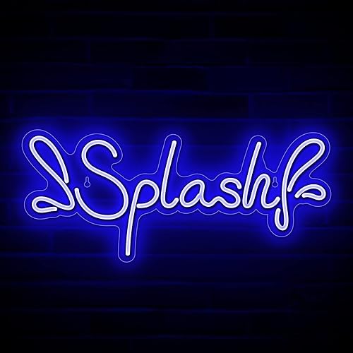 Lumoonosity Letrero de neón Splash  Luces de neón de primera calidad para niños, habitación de niños adolescentes, luces LED de pared con tema de