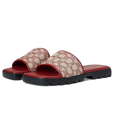 COACH Florence Sandals In Signature Textile Jacquard Women
