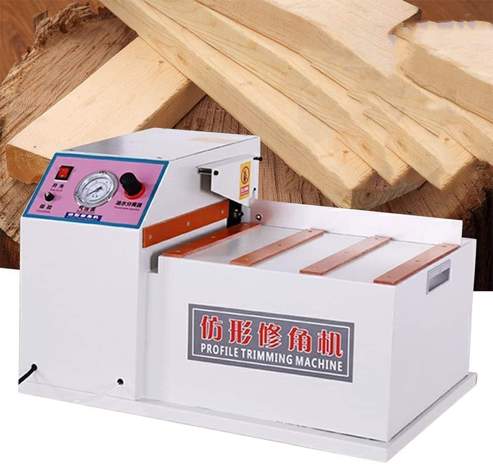 Pialla per smussatura bordi, rifilatrice per angoli a 22000 giri/min, ad aria compressa, profondità 0,3-3 mm, finitura di precisione, per la lavorazione del legno.