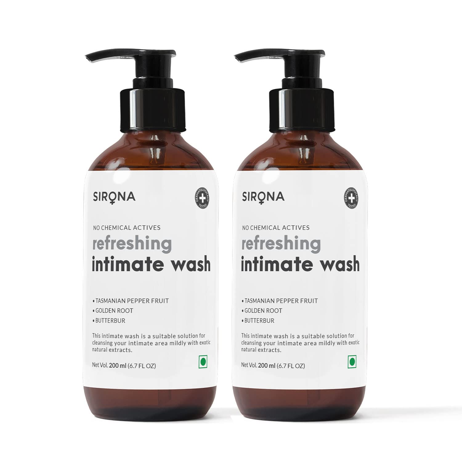 Sirona Intimate Wash for Women – 200 ml (Pack of 2), Hygiene Wash for Women, Vaginal Wash, Prevents Itching, Irritation & Dryness, Suitable for All Skin Types (B07MJ74PSB) Amazon Price History, Amazon Price Tracker