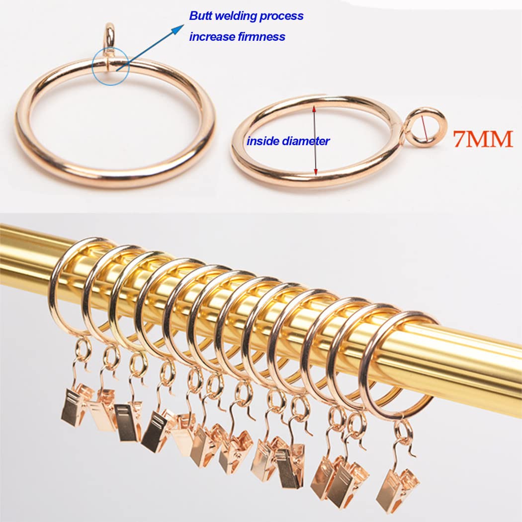 Anelli per tende, ganci per tende, anelli da appendere, 50 confezioni di anelli per tende in metallo, anelli da appendere per tende, tendaggi, tende, finestre, ganci per tende, ganci, 28 mm (colore: 5