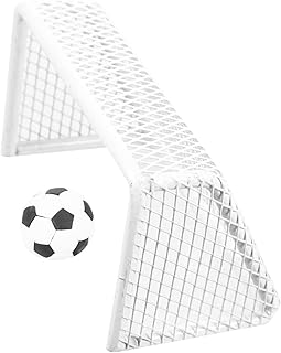 SUPVOX 1 Juego portería de fútbol de Juguete Miniatura fútbol Americano Mini estatuas de balones Deportivos Decoraciones de fútbol simuladas el plastico