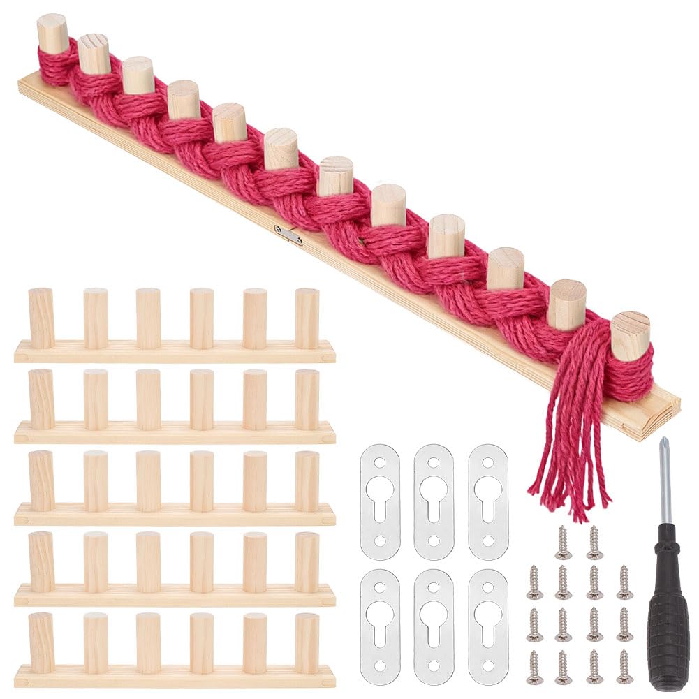 UNICRAFTALE 65" Telaio a maglia in legno per soffitti a maglia spessi 33,1 x 0,6 x 7,1 cm filato fai da te e strumenti all'uncinetto per telai a mano per principianti, idea regalo per i genitori
