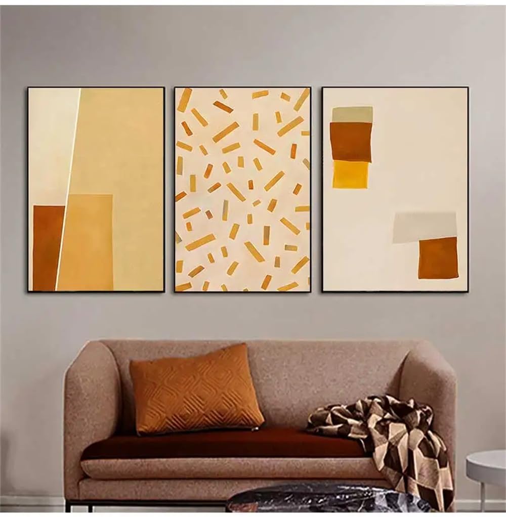 WUHBCZ Canvas Paints-Abstract Canvas Art Paintings Posters and Prints Modern Geometric Artwork for Living Room Bedroom Home Decor Wall Art Posters-60 * 80cm/3PCS (No Frame)
