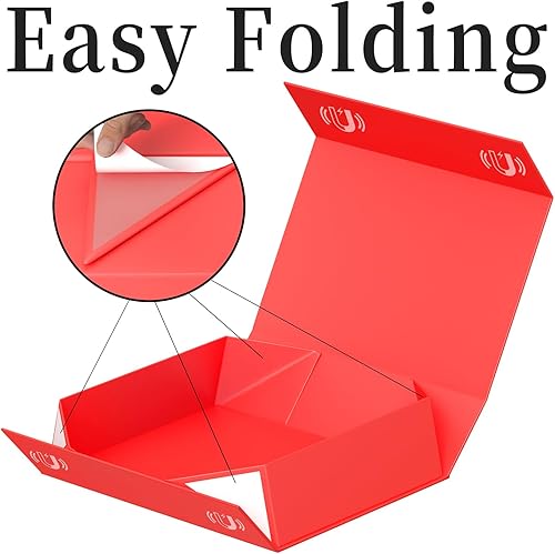 Miniatura 42 de Cajas de regalo con tapas, 11.5 x 7.8 x 3 pulgadas, caja de regalo negra para regalos, cierre magnético para camisetas, guantes, bufandas, libros