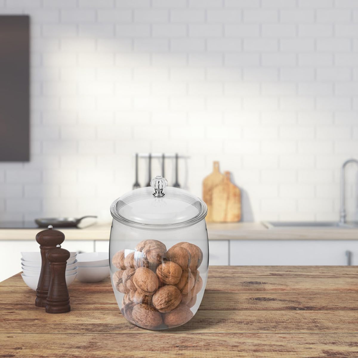 Bocal de Stockage Alimentaire en Plastique Transparent 6,5 L Hermétique