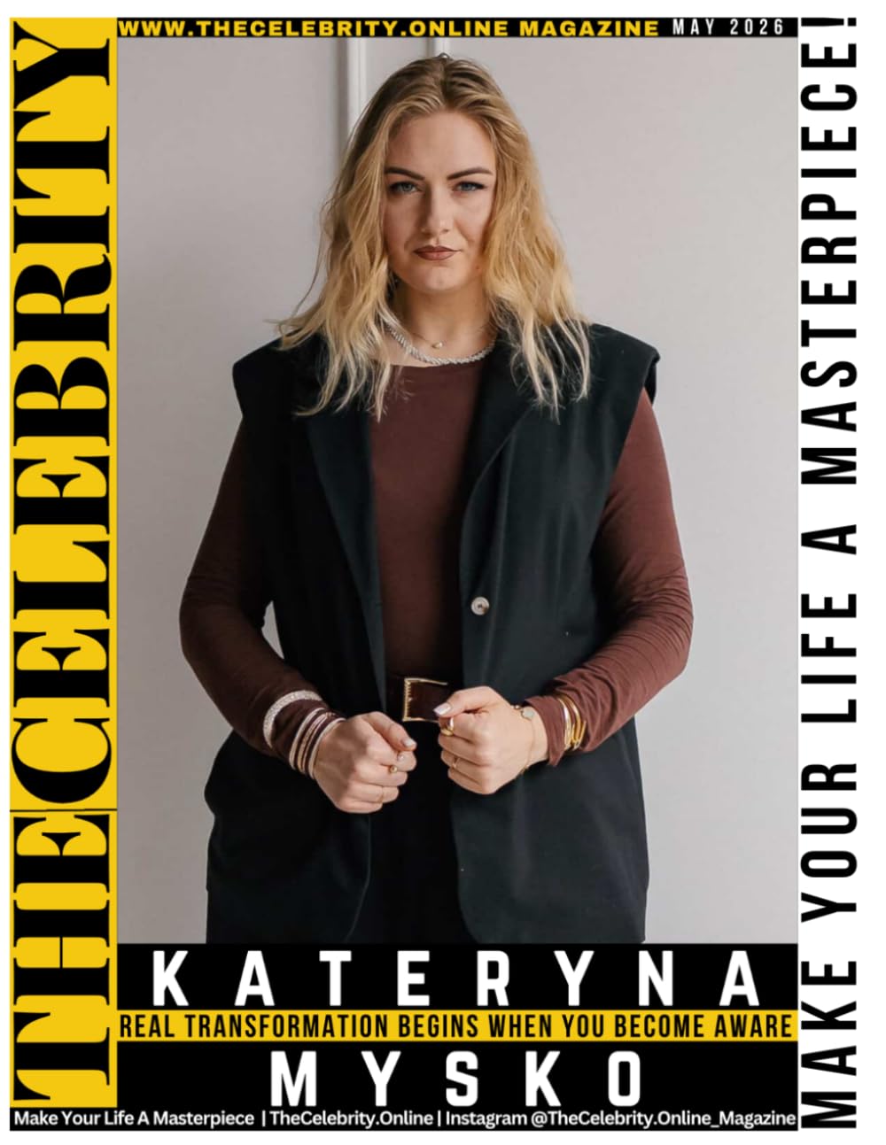 TheCelebrity.Online Magazine May 2026 Print Edition Featuring Kateryna Mysko As Cover Story: Transformational Mentor Entrepreneur and Founder of LuxRituals