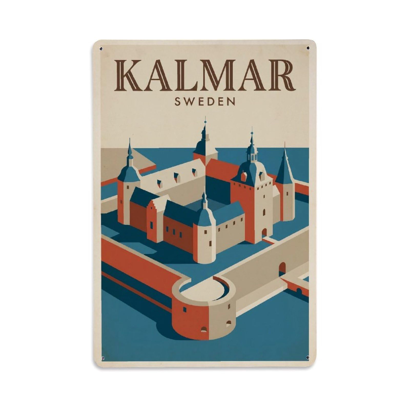 Sweden Kalmar Travel Retro Metal Tin Sign