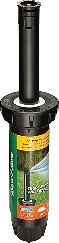 Rain Bird 1804HDS - Rociador profesional de doble pulverización, patrón de medio círculo de 180°, distancia de pulverización de 8 a 15 pies, altura