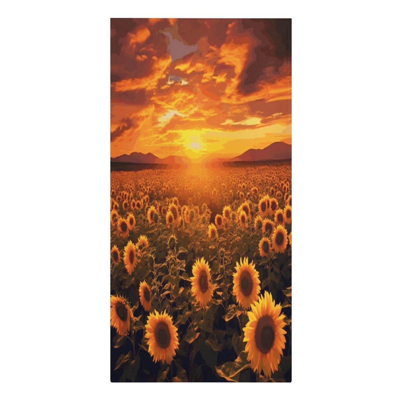 Adfgyerh Women's Style Sunflower Field Sunset Sea Of Flowers Microfiber Sand Free Towels Large Quick-Dry. Beach Towel For Swimming Pool Camping Beach .Beach Accessories， They Are Essential Accessories For Adults, And
