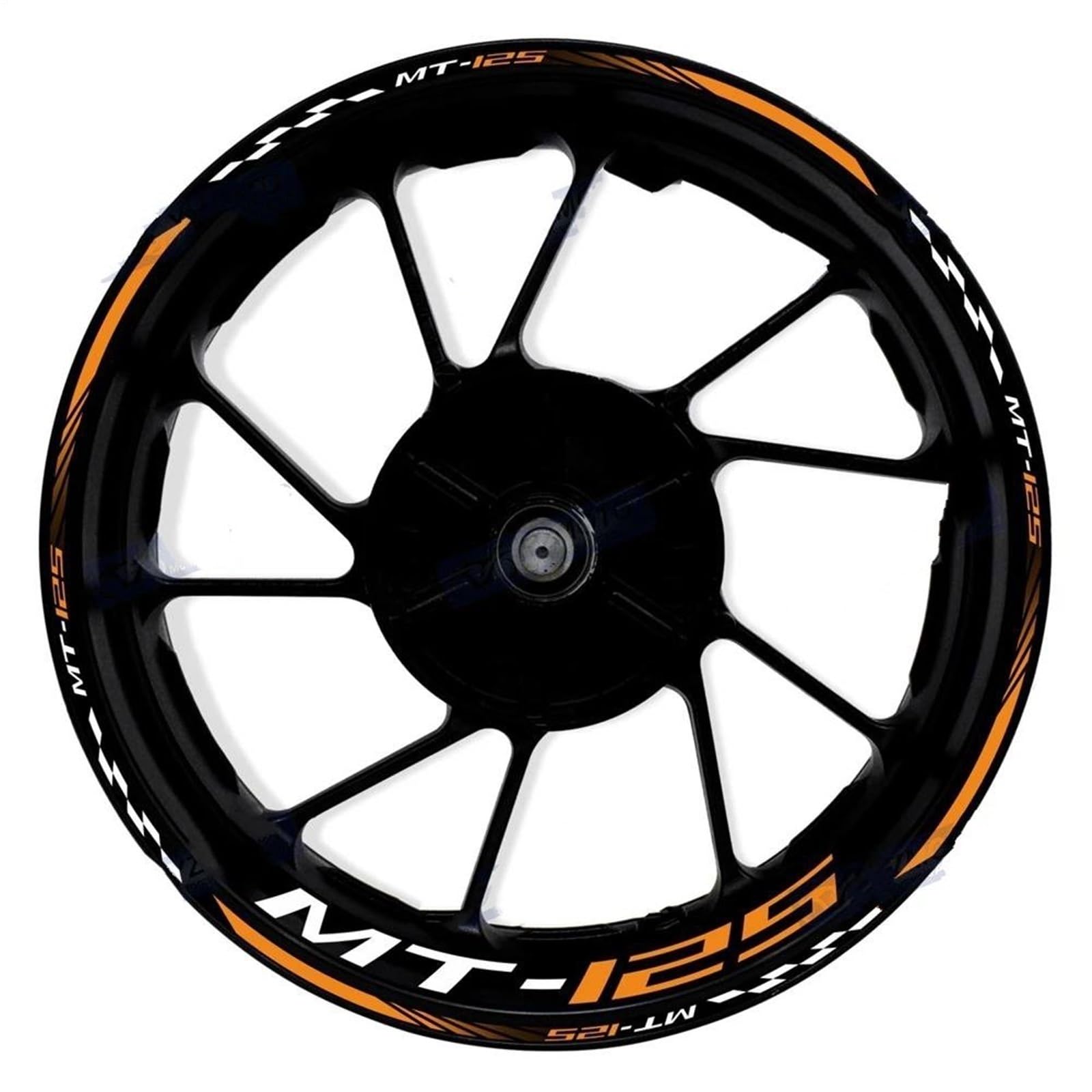 Motorcycle Wheel Stickers Sports Edge Stripe Reflective Film for Yamaha MT-125 MT125