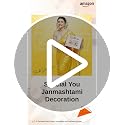 Image of Special You Janmashtami Decoration Items with White Round PVC Backdrop Stand for Decor & Backdrop Cloth for Decorations Pooja, Varalakshmi Pooja Decoration Items- Set of 9 pcs
