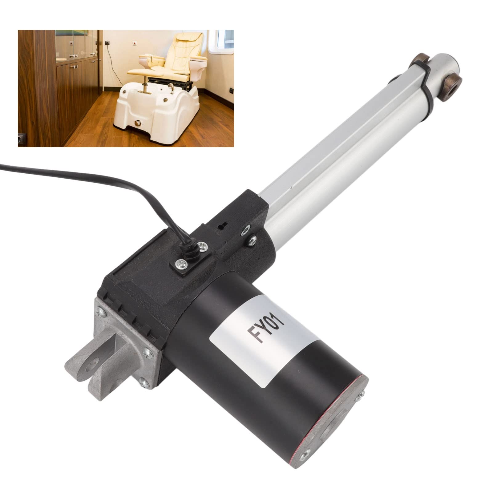 Generic Attuatore Lineare Elettrico a Corsa 24V 178Mm con Motore a Basso Rumore Ip43 per Macchinari di Sollevamento Industriali e Apparecchiature di Automazione