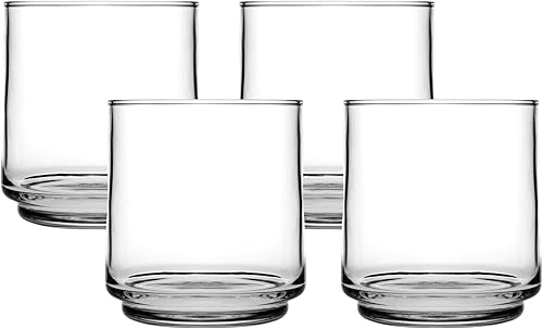 Miniatura 8 de Anchor Hocking Vasos con diseño cruzado (juego de 4, 10 onzas, aptos para lavaplatos)