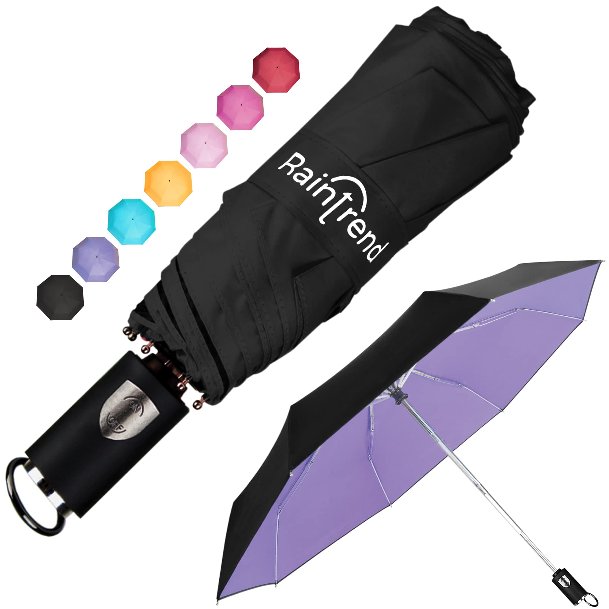 Travel Mini Umbrellas for Rain & Sun UV Protection Compact Folding Automatic Lightweight and Small Сollapsible Windproof U...