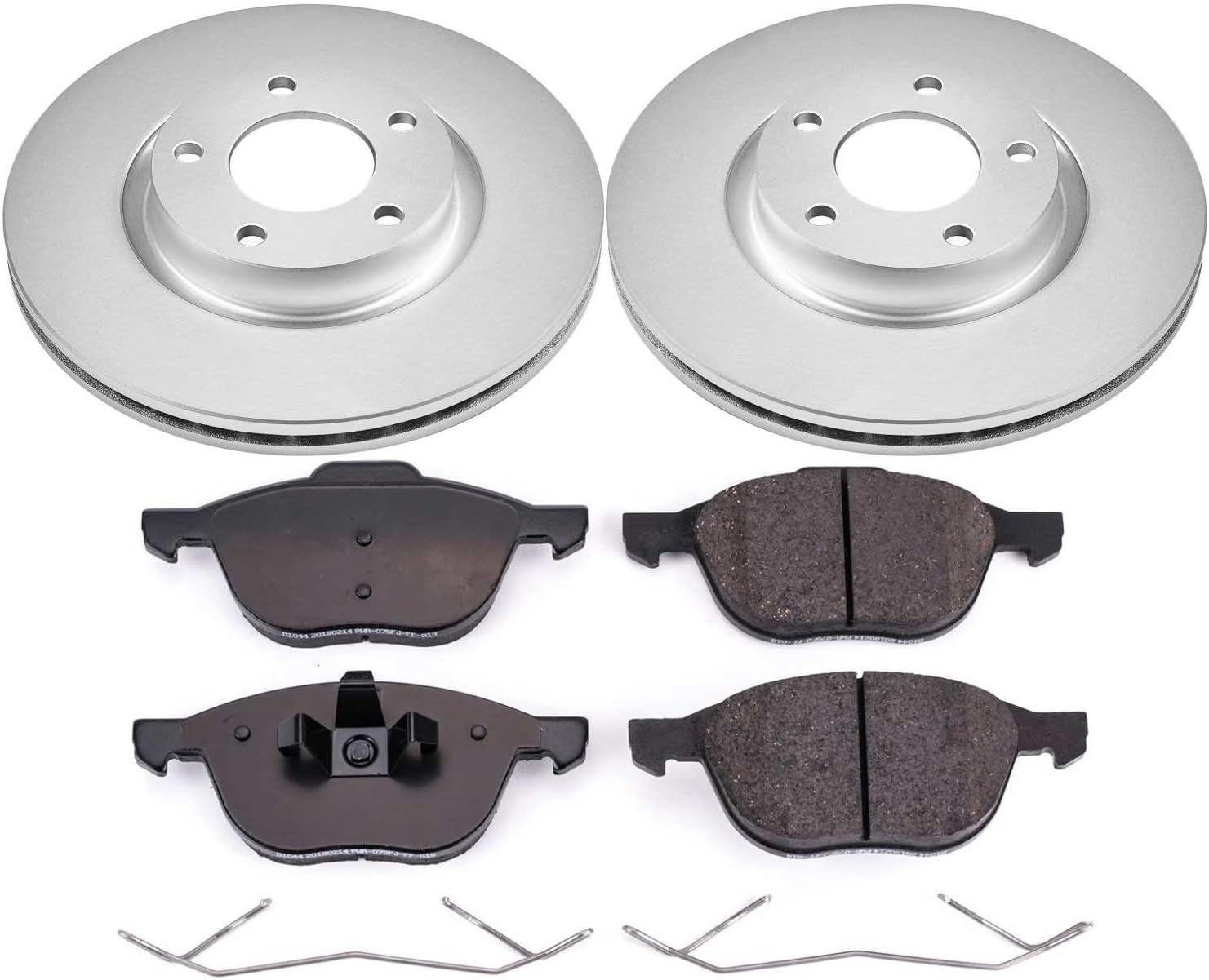 PowerStop Front Brake Kit For Mazda 3 2004-13 |5 2006-10 |5 2012-15 - Fully-Coated Disc Rotors with Z17 Ceramic Brake Pads Replacement, CRK125