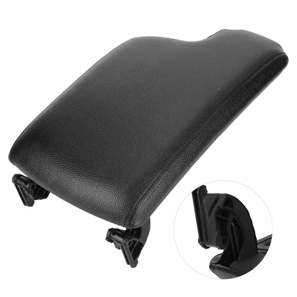 Qiilu Couvercle de boîte d'accoudoir de Voiture, 51169134486 Couvercle de Couvercle de boîte Centrale d'accoudoir de Console Avant adapté pour E90 E92 série 3 2005-2012(Noir)