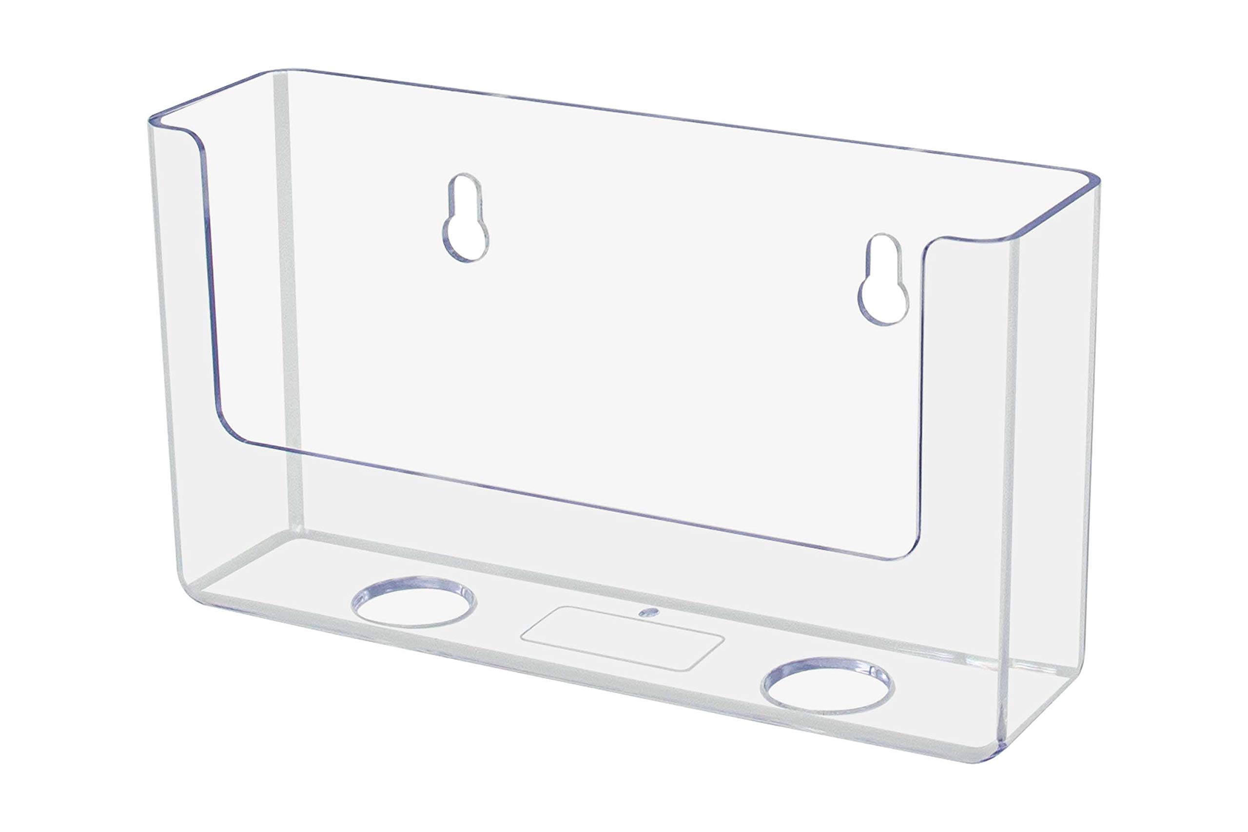 Marketing Holders 12 Pack Postcard Holder 6 Inch Wide Wall Mount or Tabletop Index Card Display Clear Acrylic Literature Organizer Rack Single Pocket for Offices Retail Stores and Tradeshows