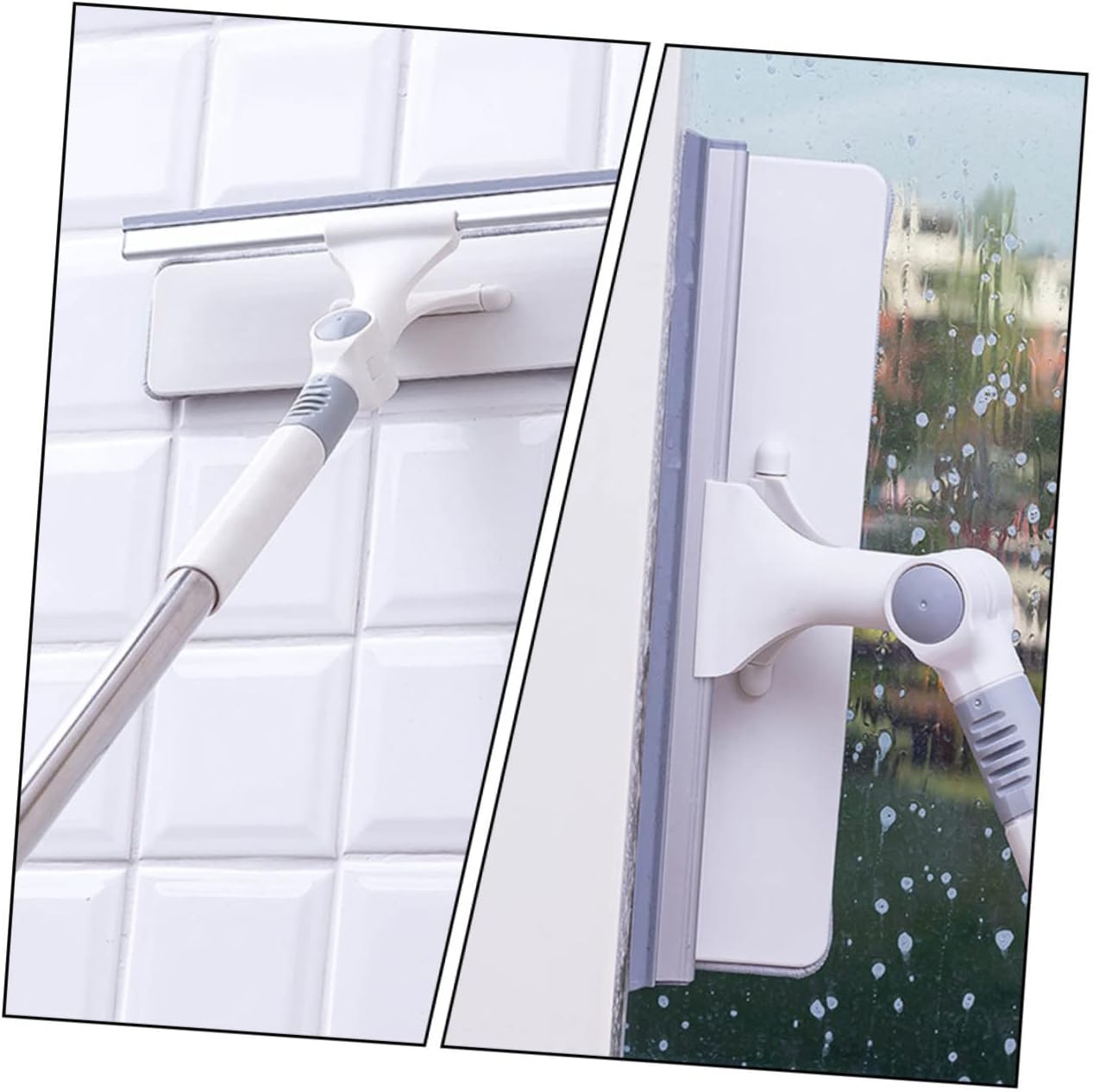 Didiseaon 1pc Multi-use Window Cleaning Wiper Broom Handle for Bathroom and Glass Efficient Water Removal Mop for Home Use