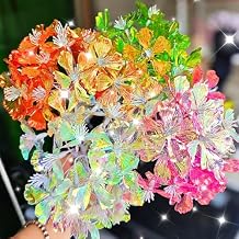 ASTRYAS 4pcs Galaxy Hydrangea Artificial Flowers, 4 Colors Glitter Fake Hydrangea Forever Flowers Gifts for Women Girls Mom Wife Daughters Sister Mothers Day Birthday Wedding Decoration
