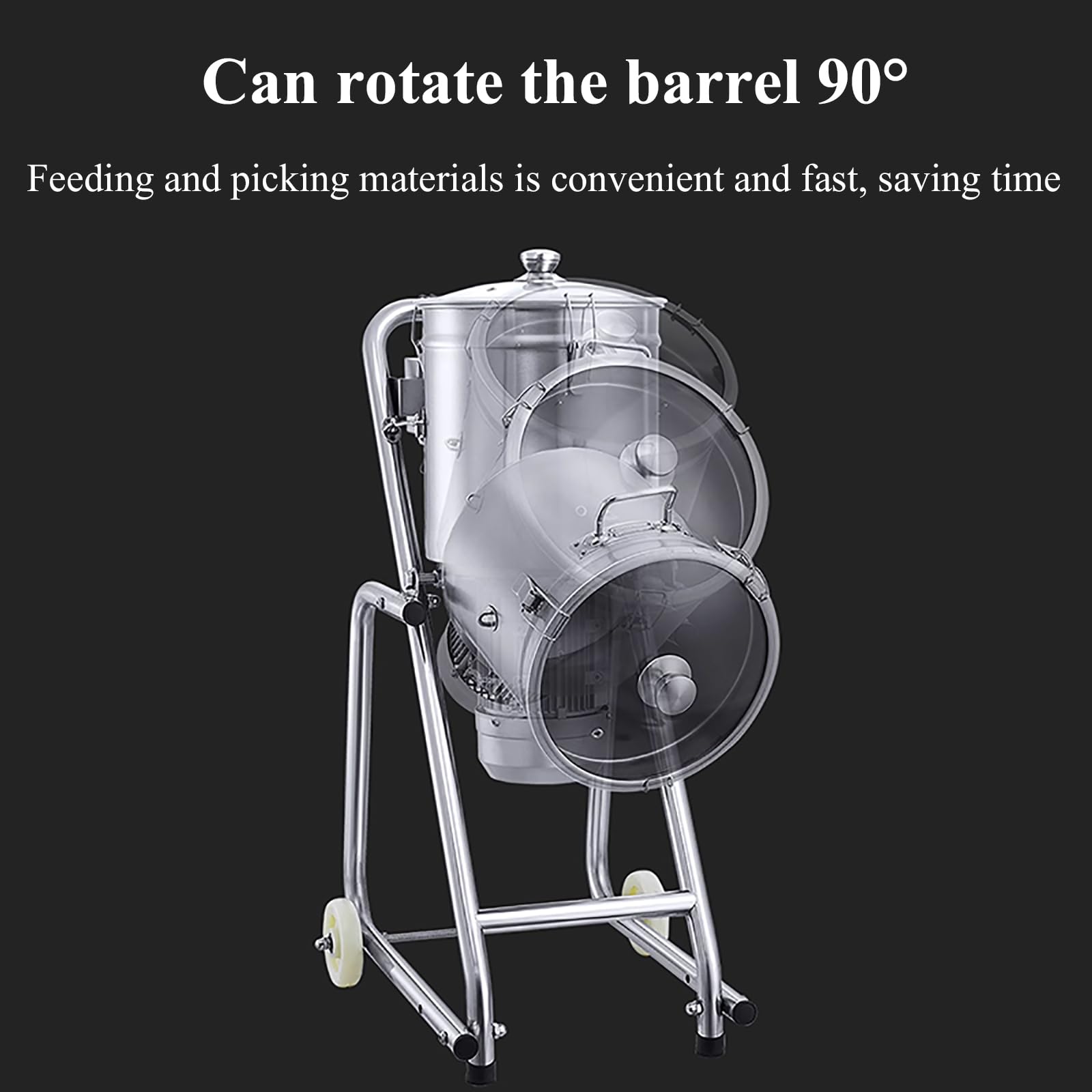Procesador de alimentos, licuadora universal de verduras y frutas, acero inoxidable, capacidad de 32 L, rotación de 90°, función de sincronización y parada de emergencia, salida de 300 kg por hora