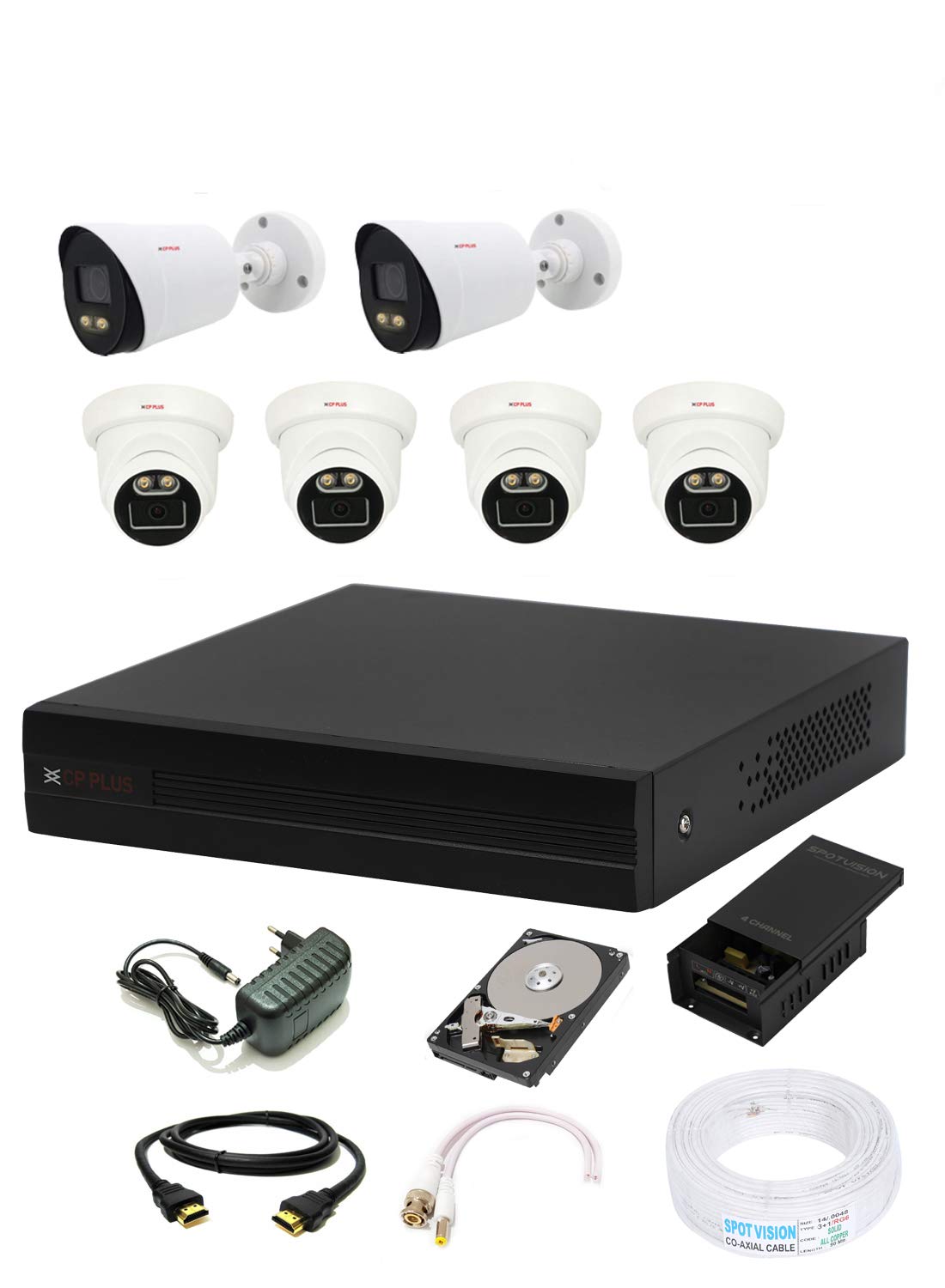 CP PLUS Wired 8 Channel HD DVR 1080p, Colorful View in Night Vision Outdoor Camera 2.4 MP 2Pcs, Indoor Camera 2.4 MP 4Pcs, 1 TB Hard Disk Full Combo Set (B083GQJTNM) Amazon Price History, Amazon Price Tracker
