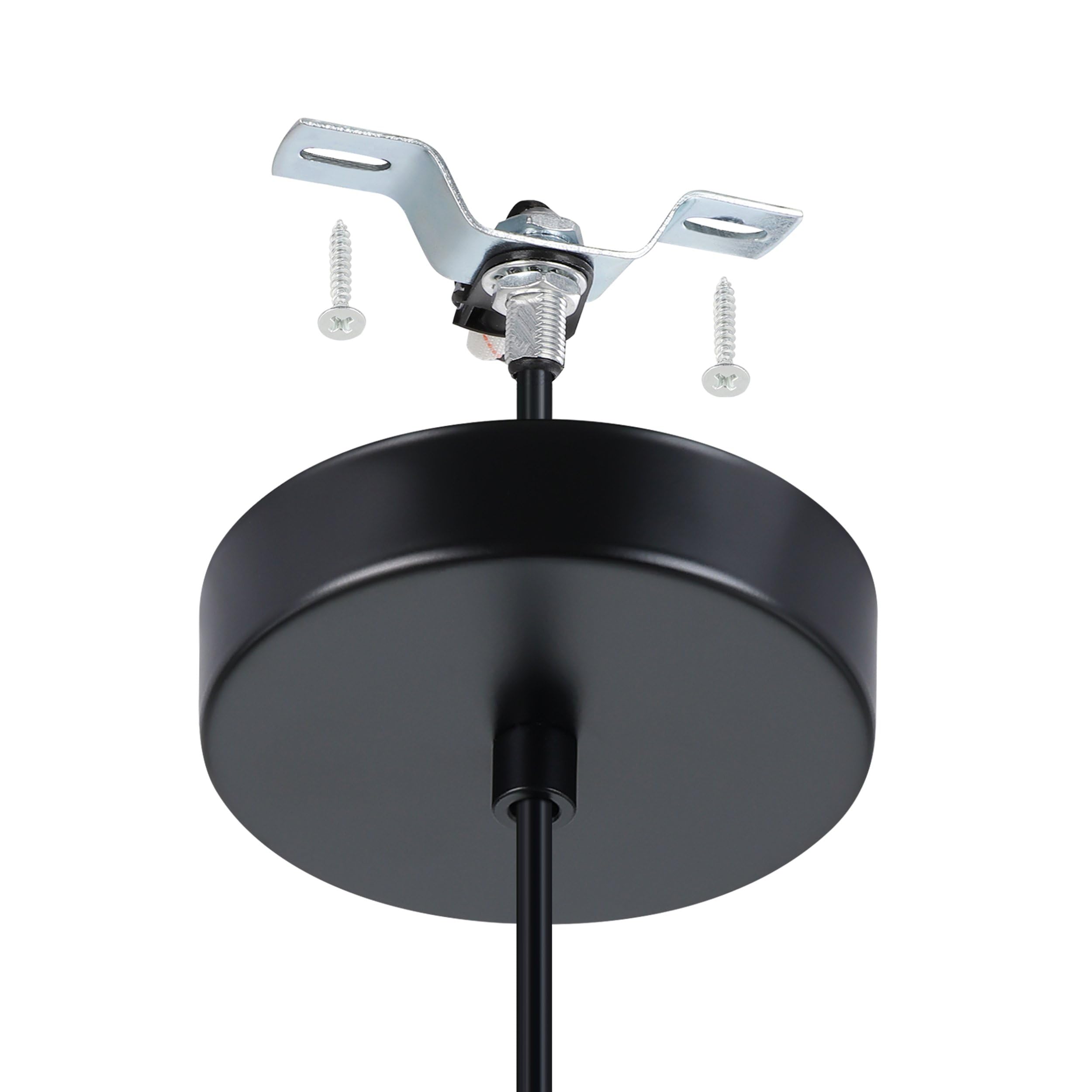 Eglo Lámpara colgante Montefino, lámpara suspendida de una luz, lámpara de techo de metal negro y cristal transparente, lámpara de comedor, lámpara de salón colgante con casquillo E27