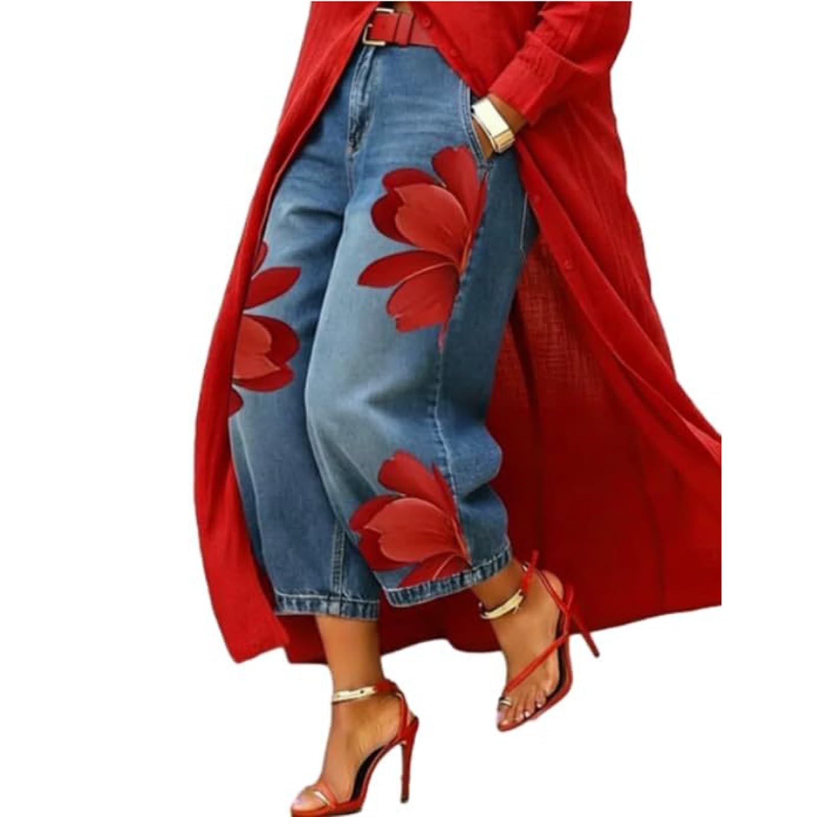 Jeans para Mujer Ajuste Regular Clsico Pantalones Casualespantaln Vaquero mujerSuave y Agradable al Tacto