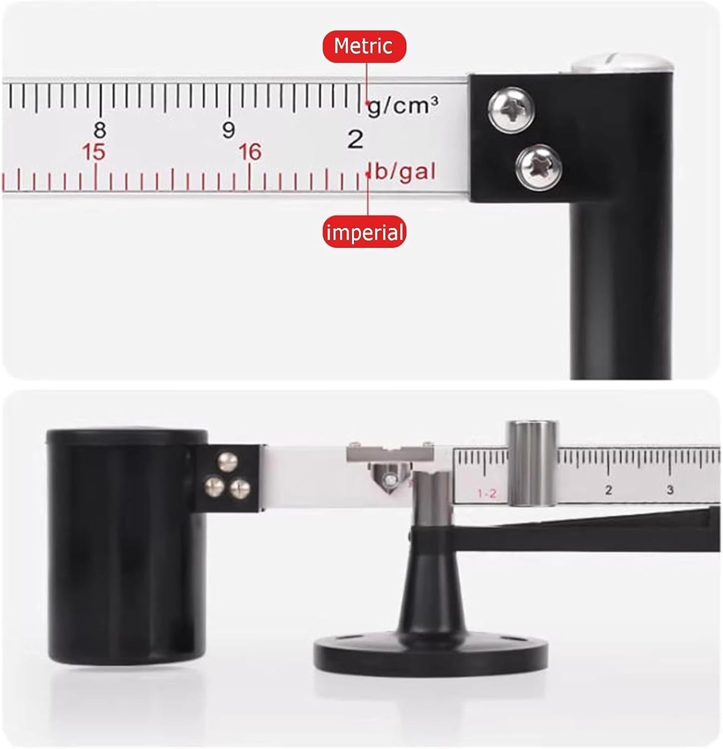 Kit de viscosímetro para lodos, probador de lodos de 3 piezas, con estuche de aluminio, reómetro, para análisis de laboratorio.