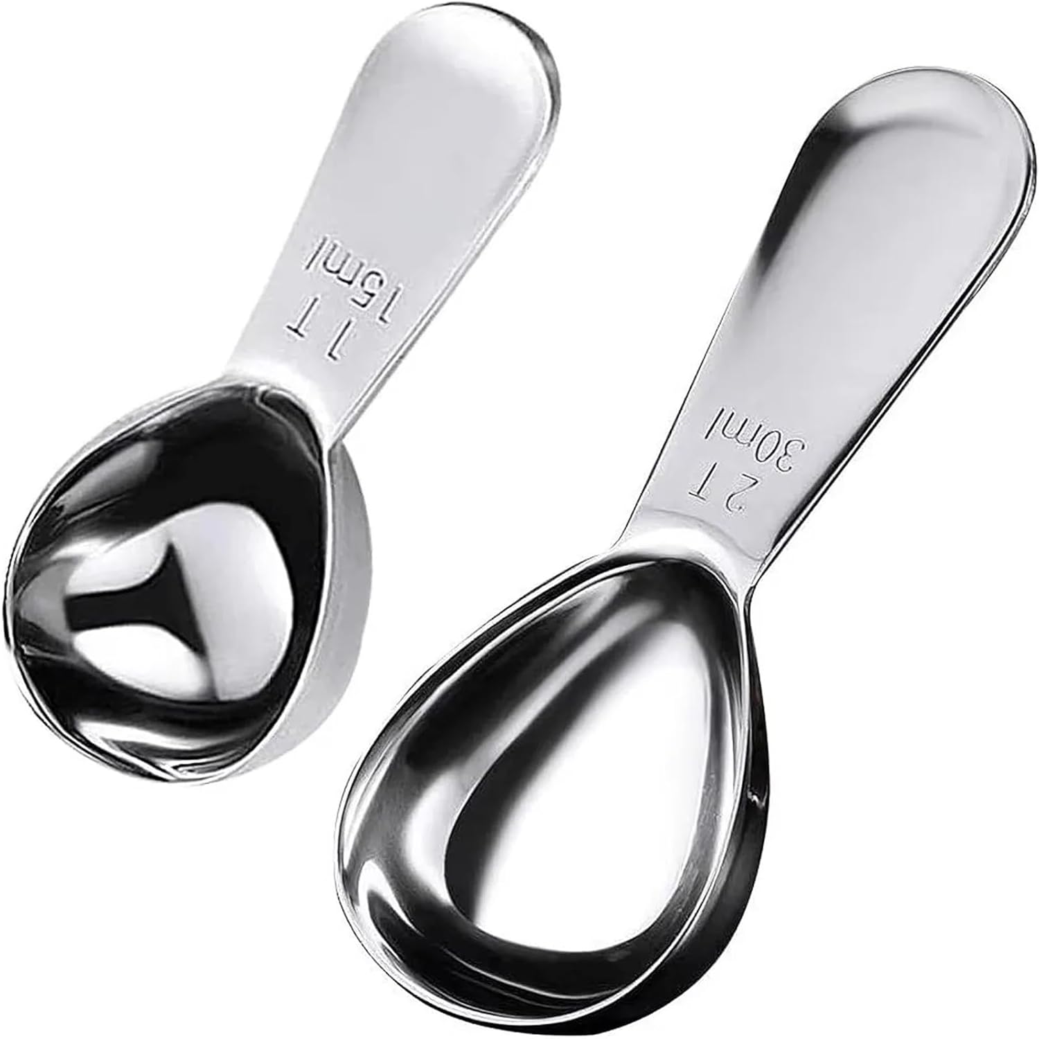Coffee Scoop 10PCS Stainless Steel Coffee Scoops - Durable Ergonomic Measuring Spoons (Home Use)(30ml)